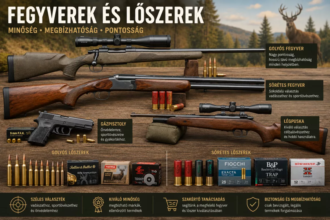 Vadász fegyverek és lőszerek